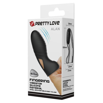 Wibrująca silikonowa nakładka na palec Pretty Love Alan 23mm