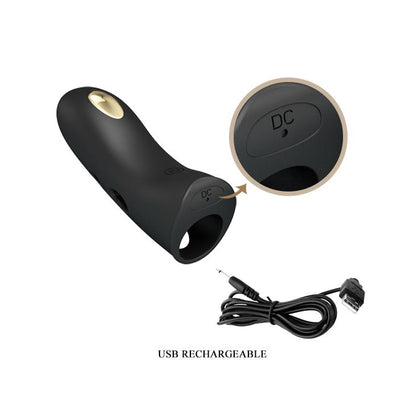 Nakładka na palec Pretty Love Marico elektrostymulacyjna czarna USB 10,5 cm