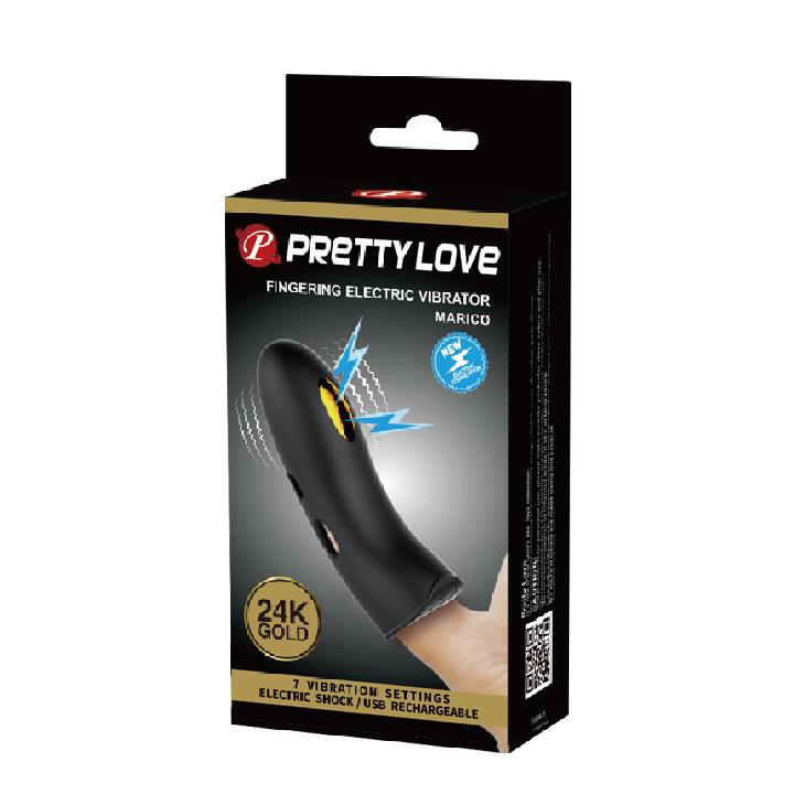 Nakładka na palec Pretty Love Marico elektrostymulacyjna czarna USB 10,5 cm