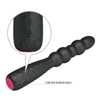 Wibrator punktu G Pretty Love Monroe 12 funkcji silikonowy czarny USB