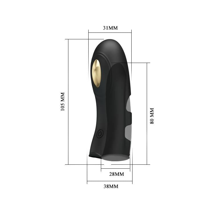 Nakładka na palec Pretty Love Pegasus elektrostymulacyjna czarna USB