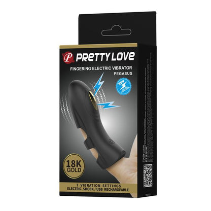 Nakładka na palec Pretty Love Pegasus elektrostymulacyjna czarna USB