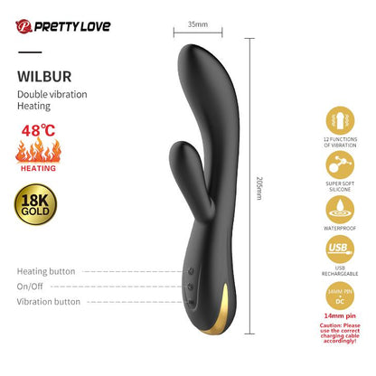 Zestaw dla par Pretty Love Golden Black Couple's Set czarny USB