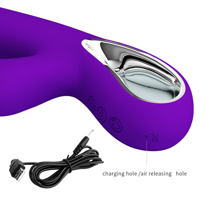 Wibrator ssący punktu G silikonowy Pretty Love fioletowy USB
