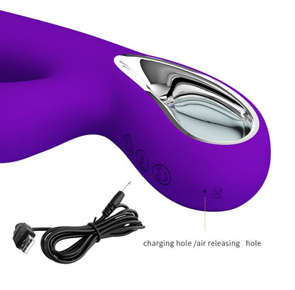 Wibrator ssący punktu G silikonowy Pretty Love fioletowy USB