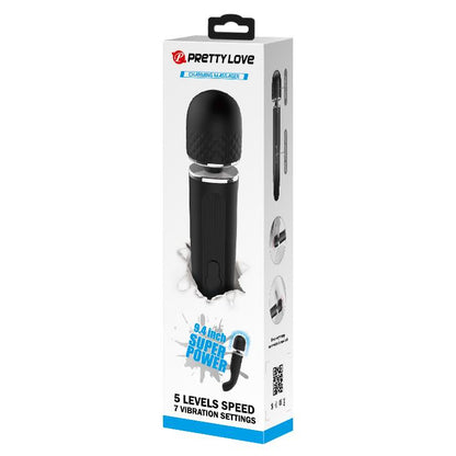 Masażer wibracyjny Pretty Love super mocny silikonowy czarny USB 24 cm