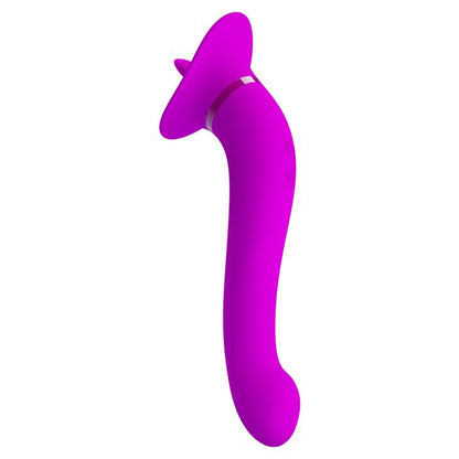 Wibrator z lizaniem Pretty Love Faust fioletowy silikonowy USB
