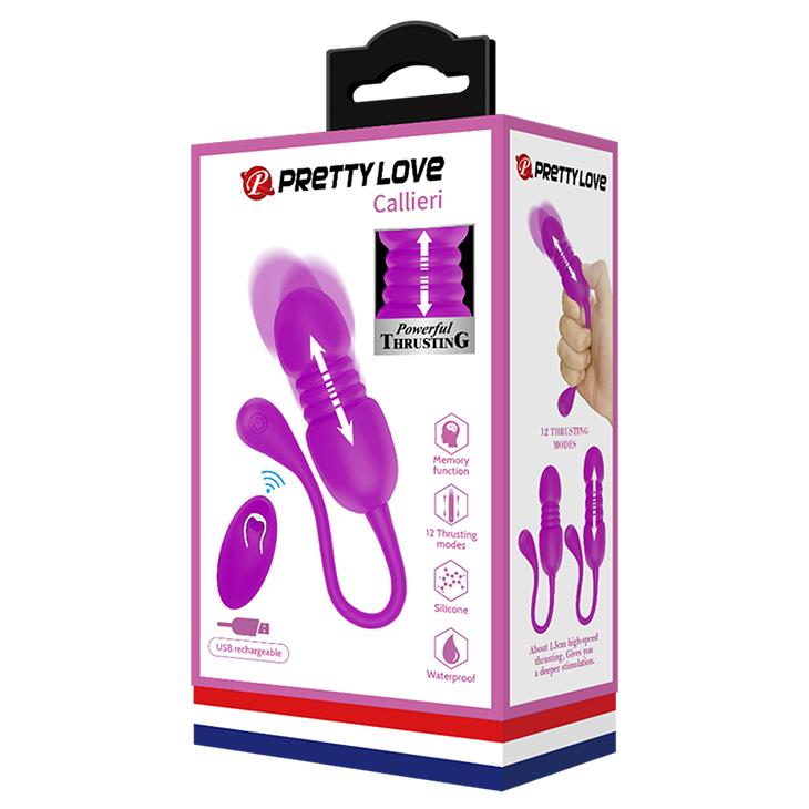 Bezprzewodowe wibrujące jajko Pretty Love Callieri fioletowe USB