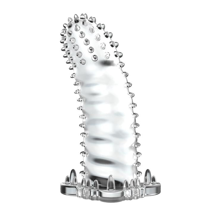 Przedłużka żelowa z wypustkami Baile Brave Man transparentna 14 cm