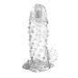 Silikonowa przedłużka wibrująca Baile Brave Man 18 cm transparentna