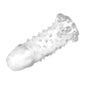 Przedłużka na penisa żebrowana Baile Brave Man transparentna 13.5 cm