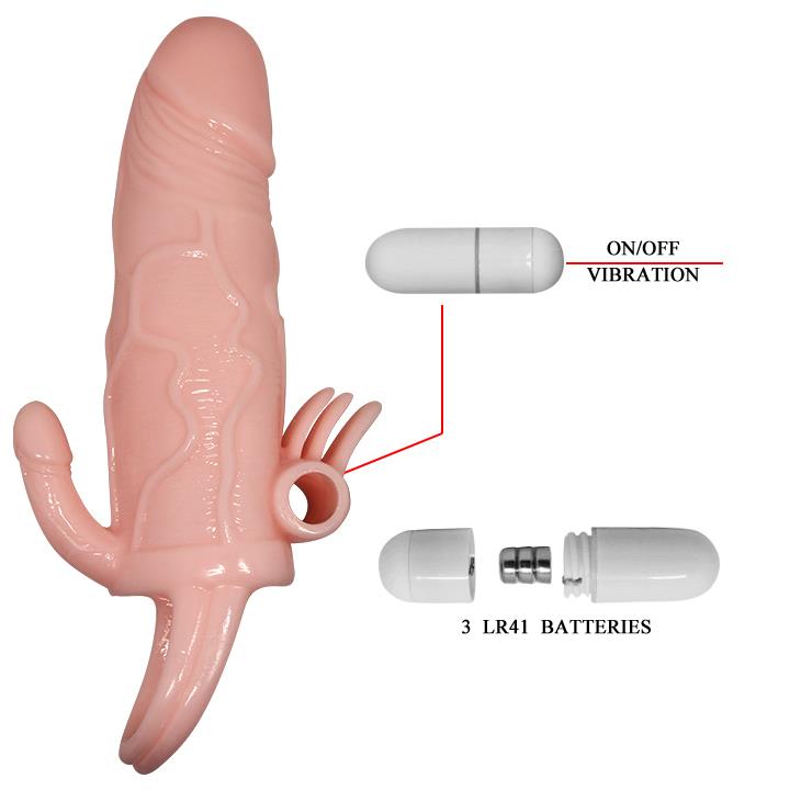 Przedłużka wibrująca Baile Brave Man Skin 17 cm