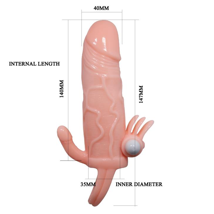 Przedłużka wibrująca Baile Brave Man Skin 17 cm