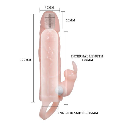 Przedłużka wibrująca wielostopniowa Baile Brave Man Skin 15 cm