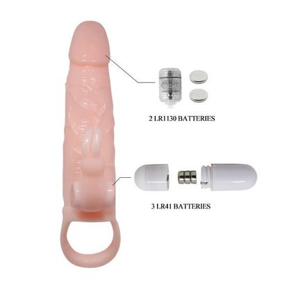 Przedłużka wibrująca wielostopniowa Baile Brave Man Skin 15 cm