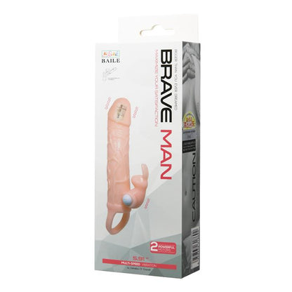 Przedłużka wibrująca wielostopniowa Baile Brave Man Skin 15 cm