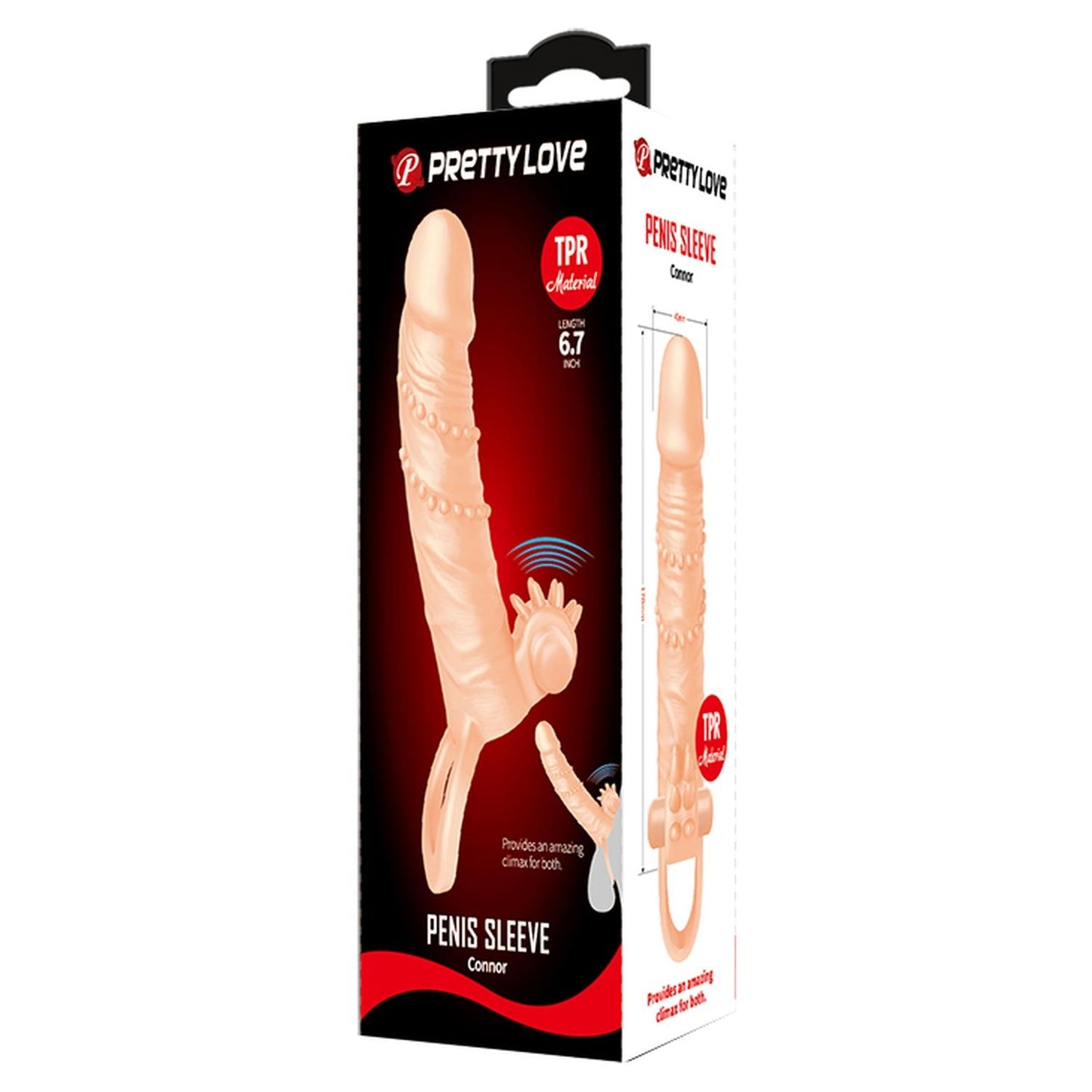 Przedłużka wibrująca na penisa Pretty Love Connor 17 cm