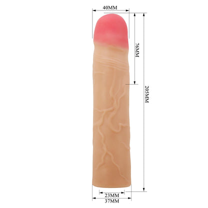 Przedłużka na penisa Pretty Love Kylian Flesh realistyczna 76 mm