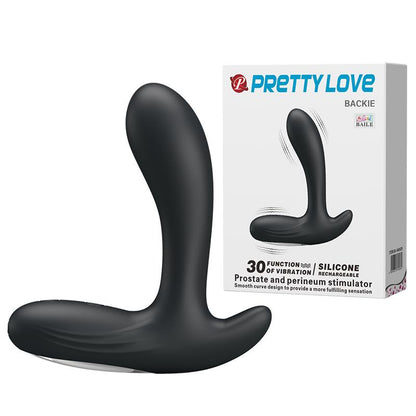 Wibrujący masażer prostaty Pretty Love Backie czarny USB