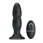 Wibrujący korek analny Pretty Love koralikowy czarny 13,5 cm USB