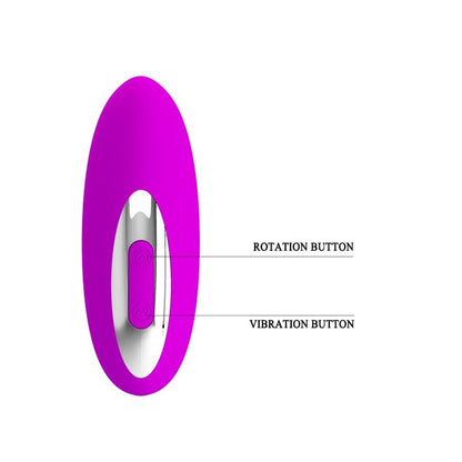Masażer prostaty silikonowy Pretty Love 12 wibracji 3 rotacje USB 16 cm
