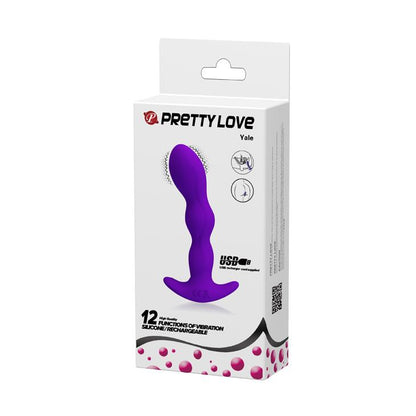 Wibrujący korek analny silikonowy Pretty Love Yale USB 12 trybów