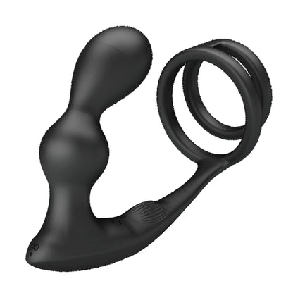 Pierścień erekcyjny z wibrującym korkiem analnym Pretty Love silikonowy USB