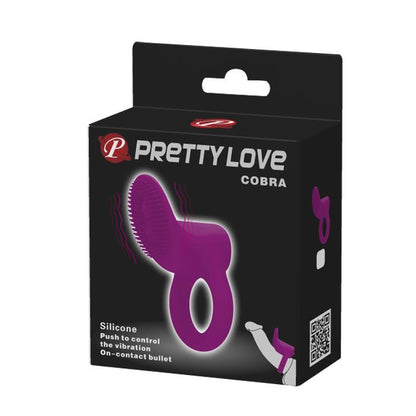 Pierścień erekcyjny wibrujący Pretty Love Cobra fioletowy