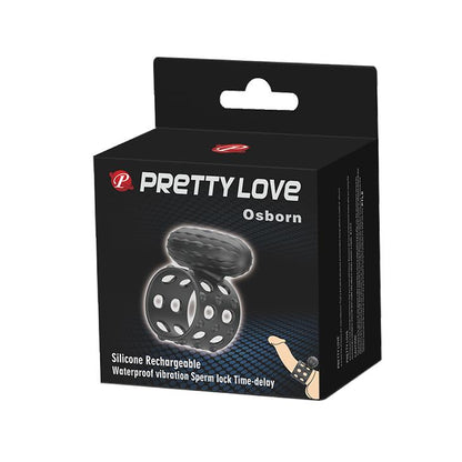 Pierścień erekcyjny wibrujący Pretty Love Osborn czarny silikonowy