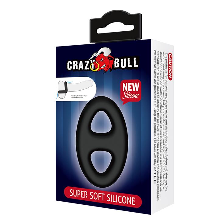 Pierścień erekcyjny super miękki silikonowy Crazy Bull