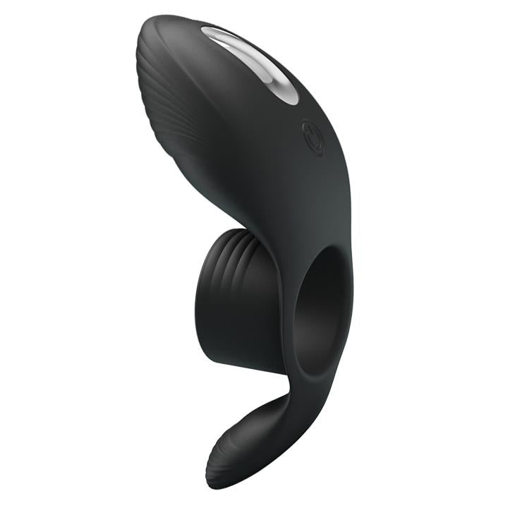 Pierścień erekcyjny wibrujący silikonowy Pretty Love 7 funkcji czarny USB