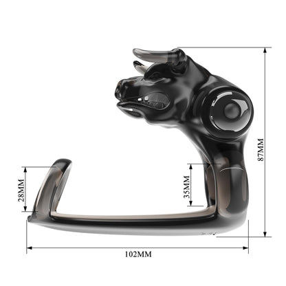 Nakładka przelotowa powiększająca Pretty Love Bull Warrior 10 wibracji