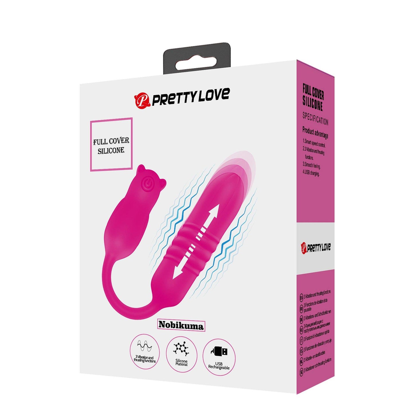 Stymulator łechtaczki Pretty Love Nobikuma silikonowy 3 wibracje 3 pulsacje