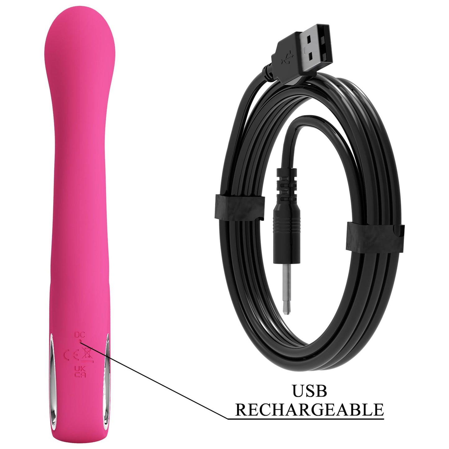 Wibrator króliczek silikonowy Pretty Love Novak srebrny USB 12 trybów