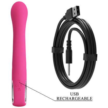 Wibrator króliczek silikonowy Pretty Love Novak srebrny USB 12 trybów