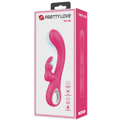 Wibrator króliczek silikonowy Pretty Love Novak srebrny USB 12 trybów