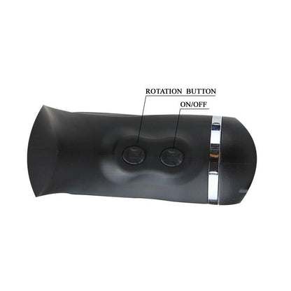 Masturbator rotujący waginalny Baile z przyssawką USB czarny 37 cm