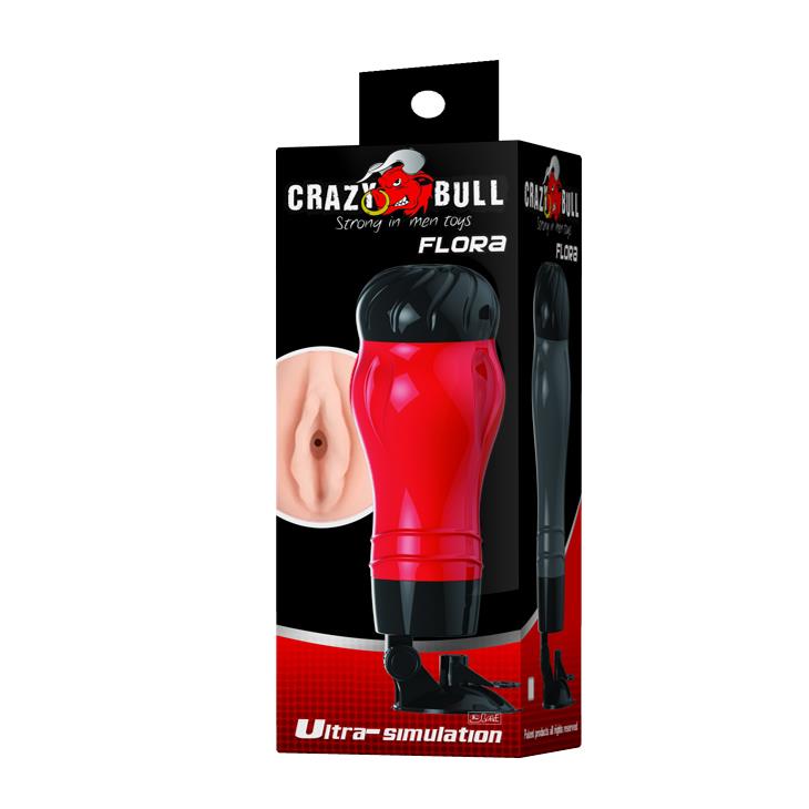 Masturbator teksturowany Crazy Bull Flora Ass z podstawą ssącą