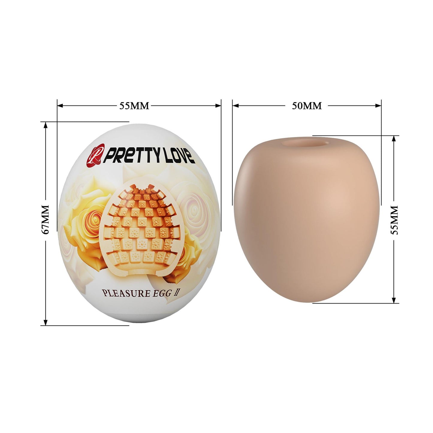 Masturbator realistyczny elastyczny Pretty Love Pleasure Egg II