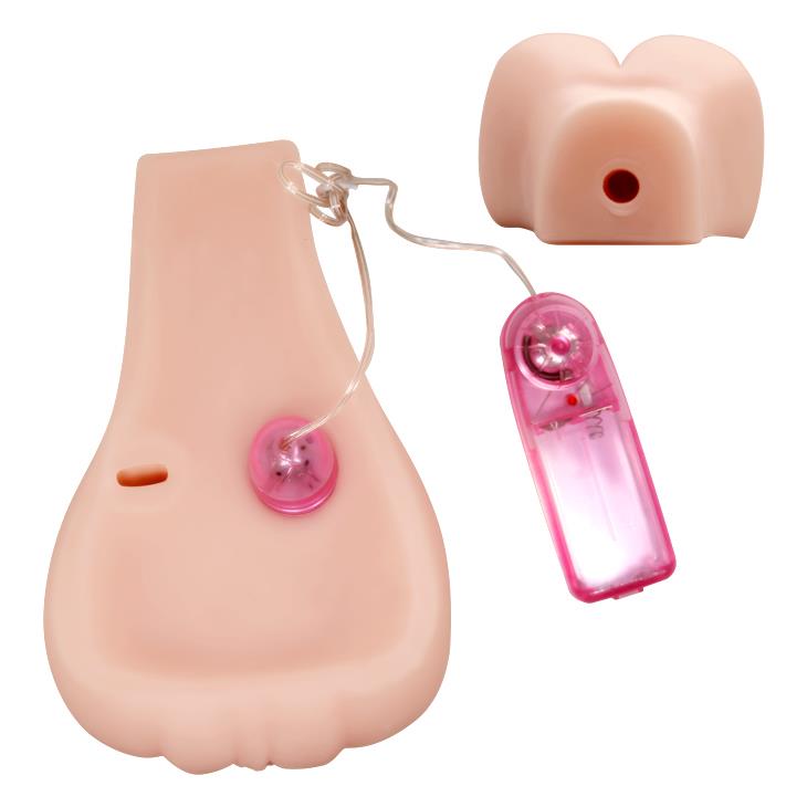 Realistyczny podwójny masturbator z wibracją Baile Passion Lady 18cm