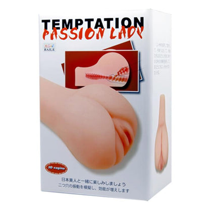 Realistyczny podwójny masturbator z wibracją Baile Passion Lady 18cm