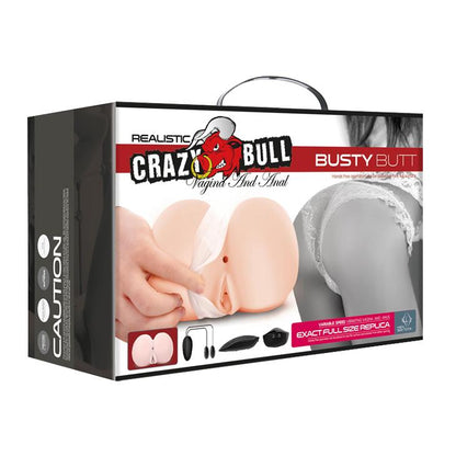 Realistyczna wibrująca wagina i odbyt z pilotem Crazy Bull