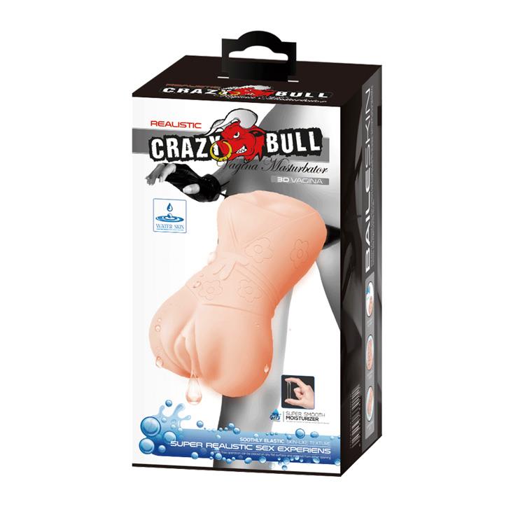 Masturbator waginalny Crazy Bull realistyczny cyberskóra cielisty 13 cm