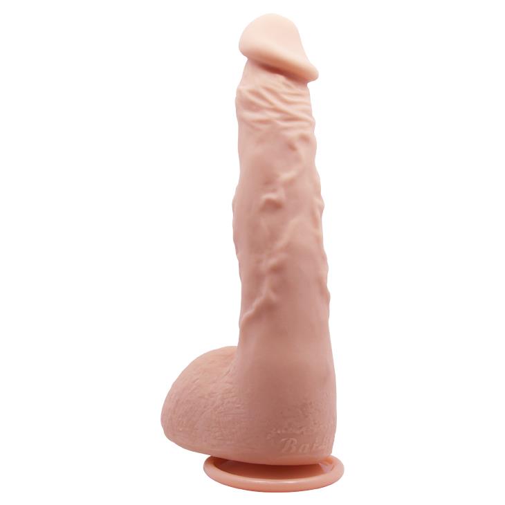 Realistyczne dildo zakrzywione Baile Jason 25 cm cieliste z przyssawką