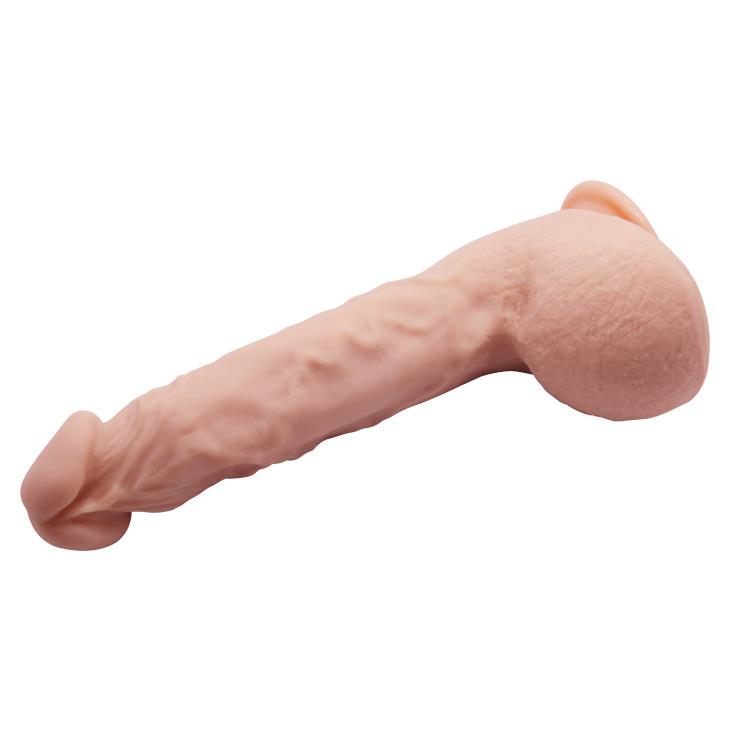 Realistyczne dildo zakrzywione Baile Jason 25 cm cieliste z przyssawką