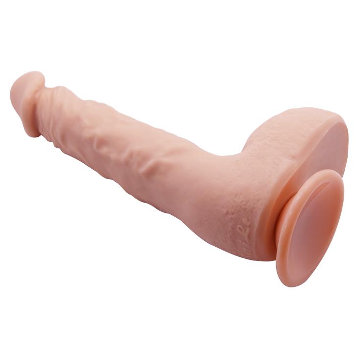 Realistyczne dildo zakrzywione Baile Jason 25 cm cieliste z przyssawką