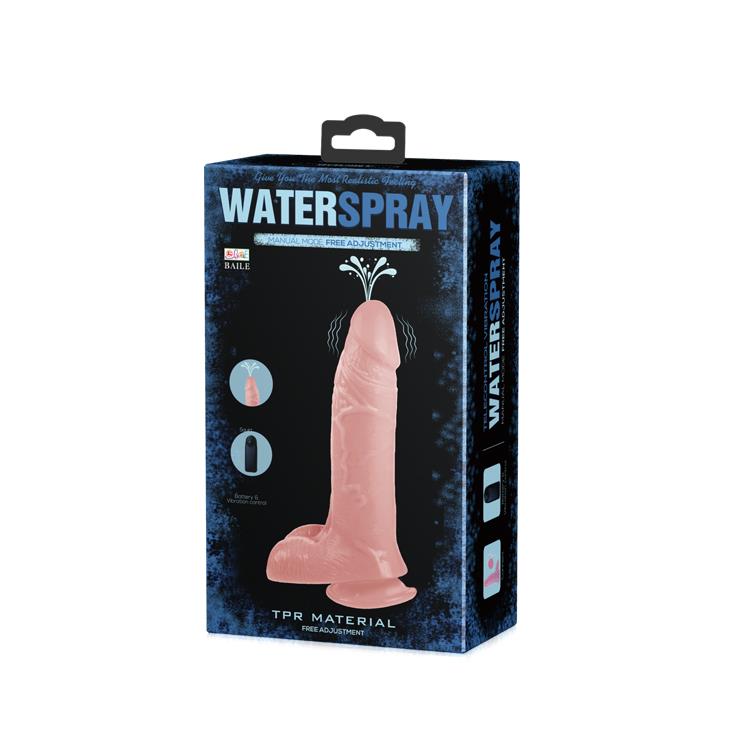 Wibrator realistyczny Baile z pilotem i sprejem wodnym 18 cm