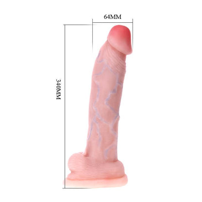 Gigantyczne realistyczne dildo wibrujące Baile Super Emperor 36 cm