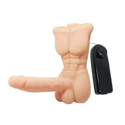 Męski tors masturbator Baile Temptation Bigger Man z wibracją 13 cm