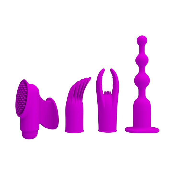 Zestaw wibracyjny Pretty Love silikonowy 12 trybów 4 w 1
